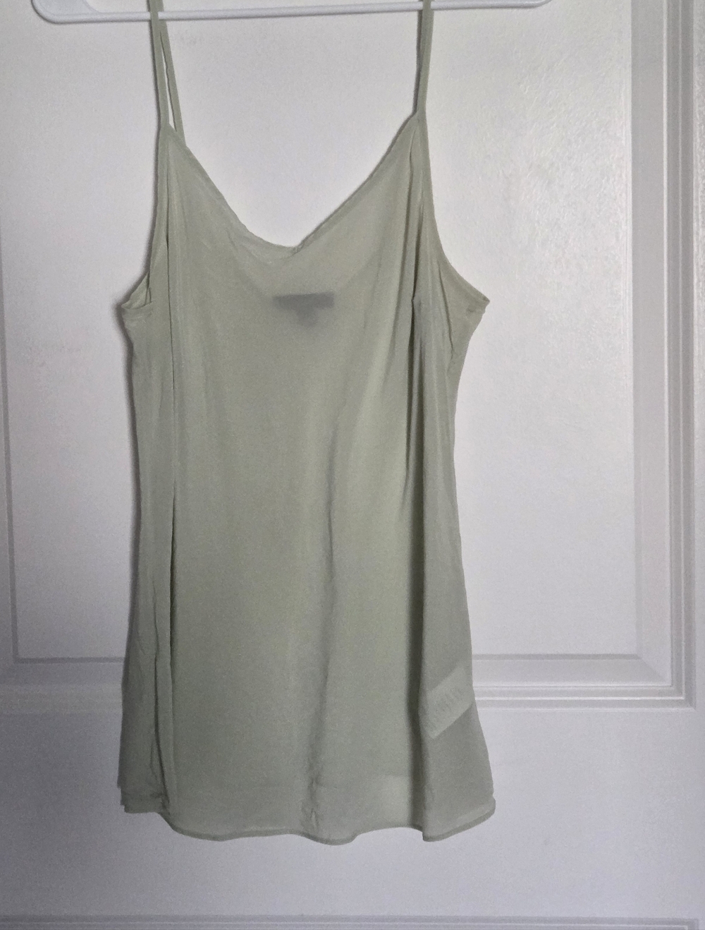 J. Crew Sheer Pale Sage 100% Silk Slip Tank